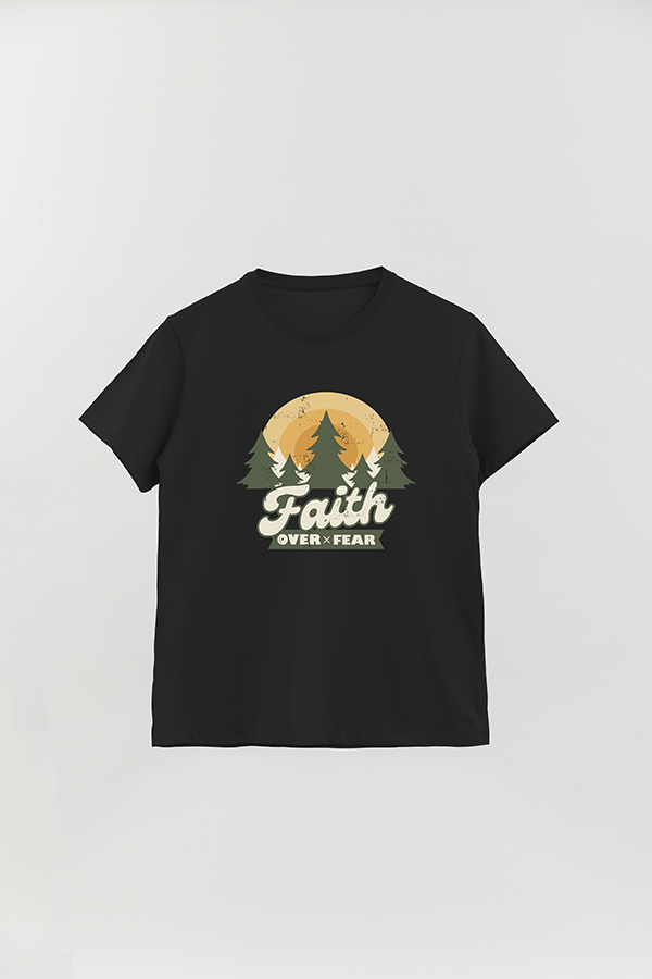REMERA BASICA UNISEX RT FAITH OVER FEAR