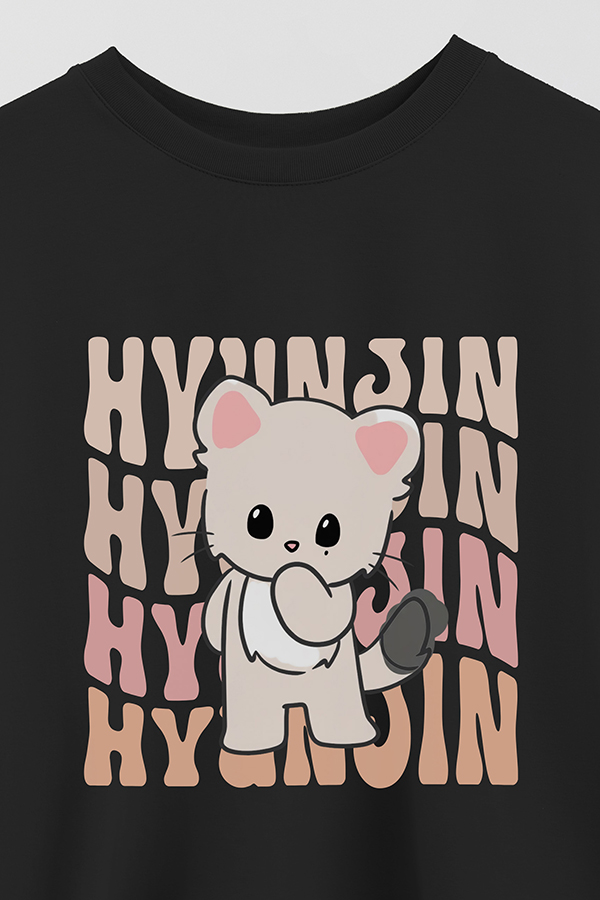 REMERA CROP ESTAMPADA SKZ RT HYUNJIN