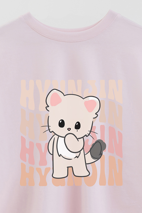 REMERA CROP ESTAMPADA SKZ RT HYUNJIN