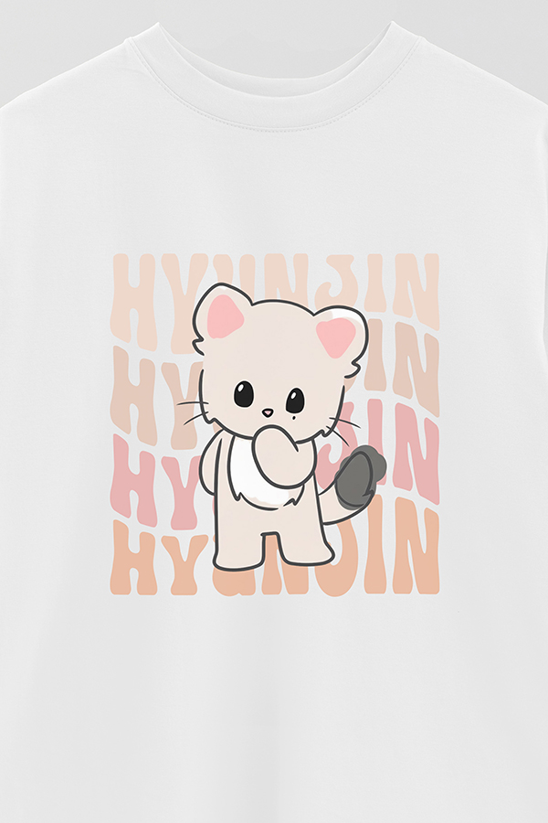 REMERA OVER ESTAMPADA SKZ RT HYUNJIN