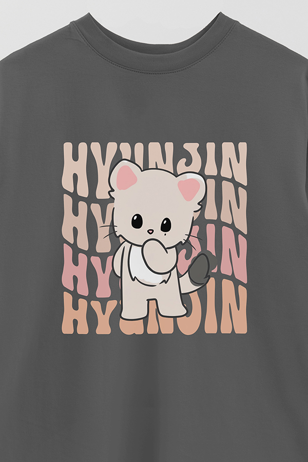 REMERA OVER ESTAMPADA SKZ RT HYUNJIN
