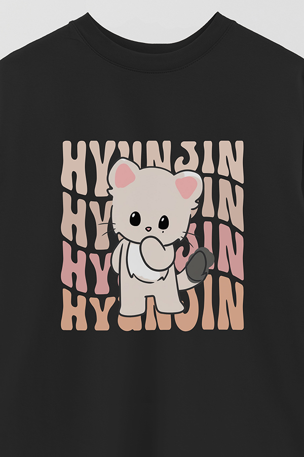 REMERA OVER ESTAMPADA SKZ RT HYUNJIN