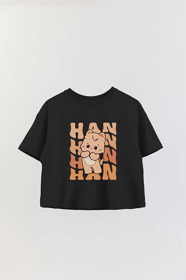 REMERA CROP ESTAMPADA SKZ RT HAN