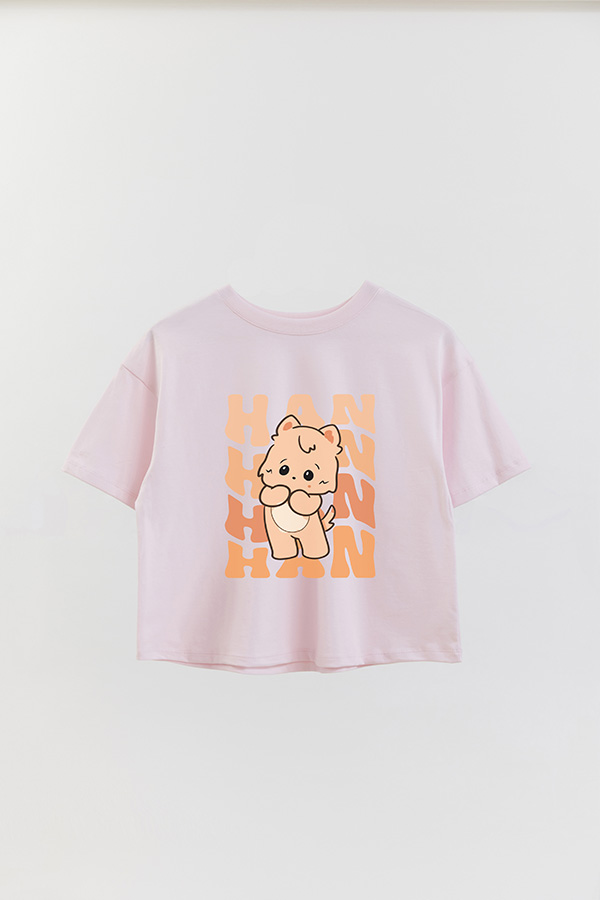 REMERA CROP ESTAMPADA SKZ RT HAN