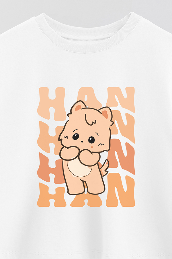 REMERA CROP ESTAMPADA SKZ RT HAN