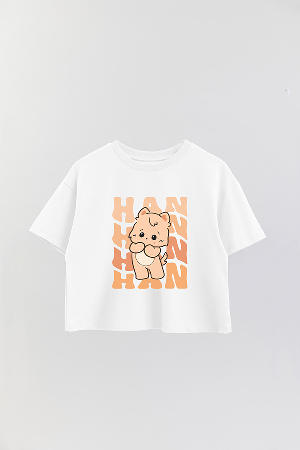 REMERA CROP ESTAMPADA SKZ RT HAN