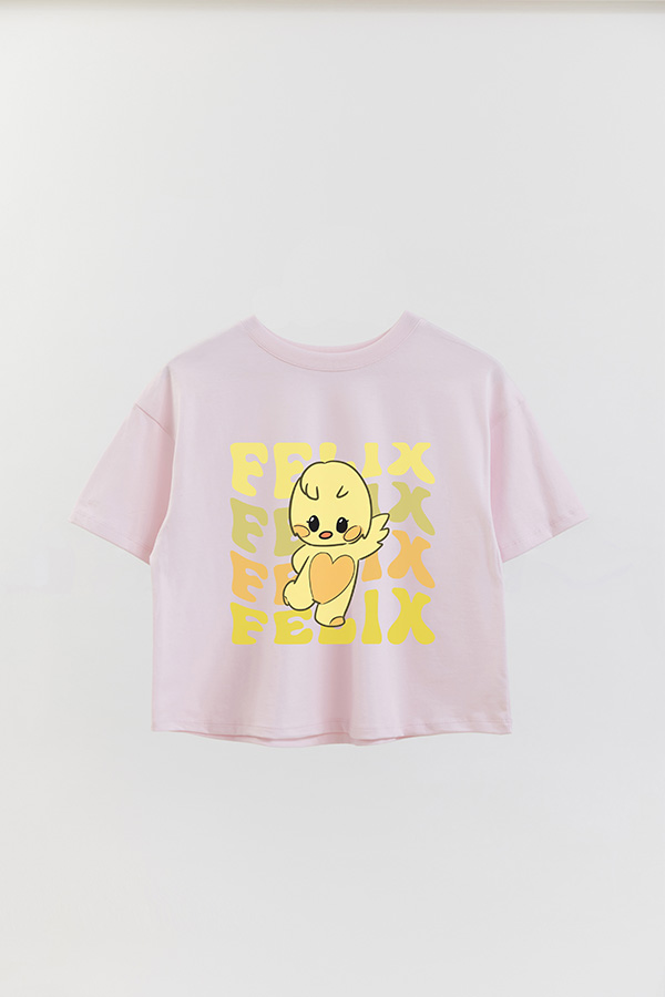 REMERA CROP ESTAMPADA SKZ RT FELIX