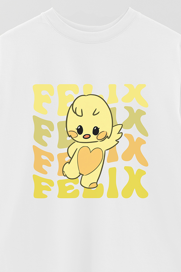 REMERA OVER ESTAMPADA SKZ RT FELIX