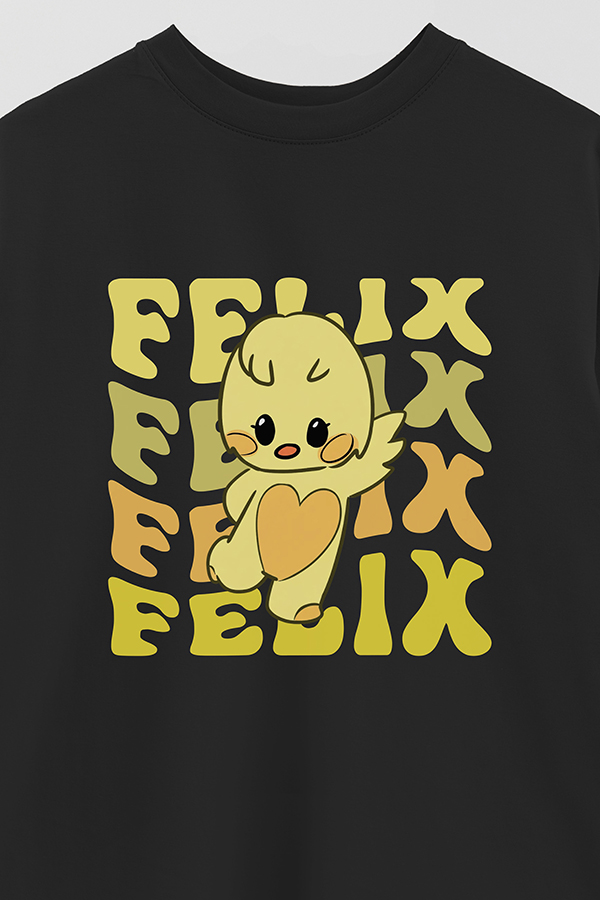 REMERA OVER ESTAMPADA SKZ RT FELIX