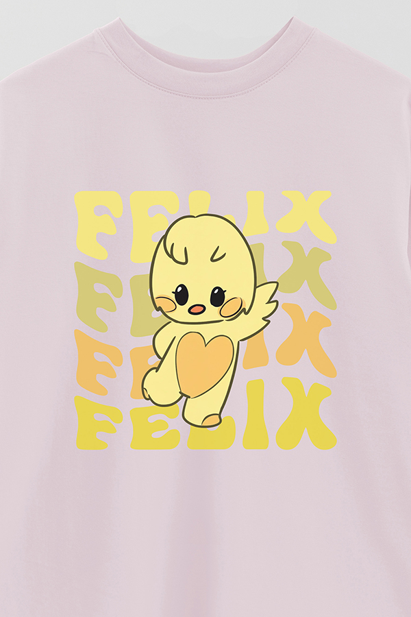 REMERA OVER ESTAMPADA SKZ RT FELIX