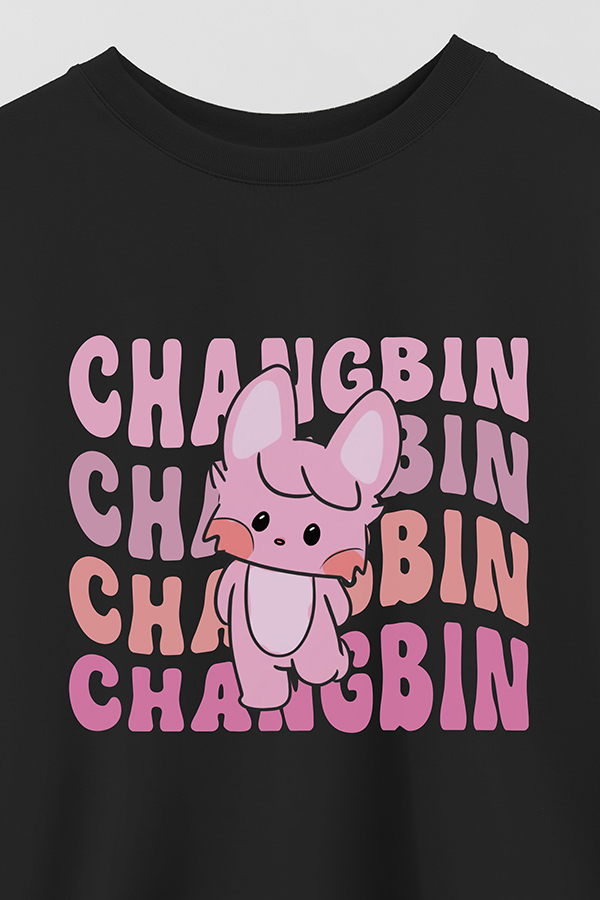 REMERA CROP ESTAMPADA SKZ RT CHANGBIN