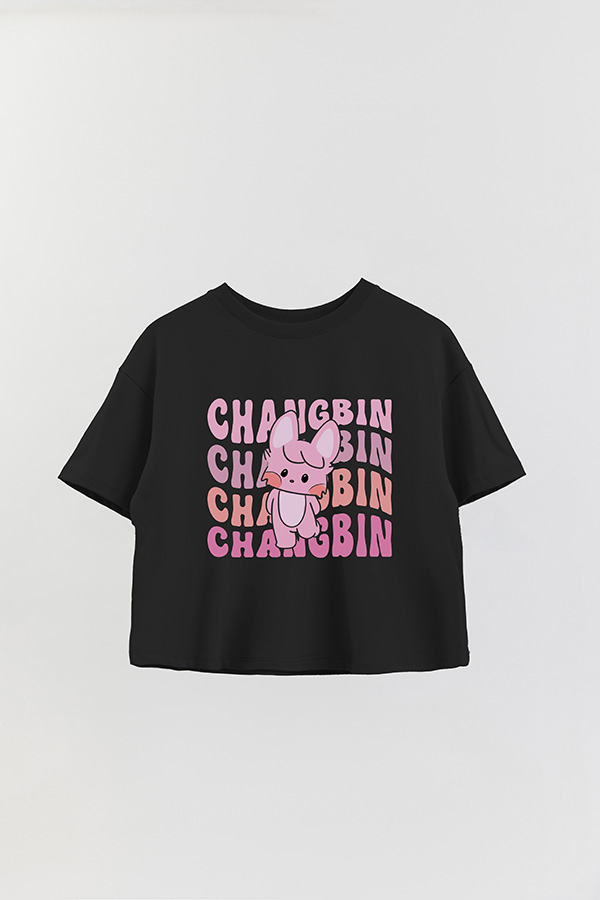 REMERA CROP ESTAMPADA SKZ RT CHANGBIN