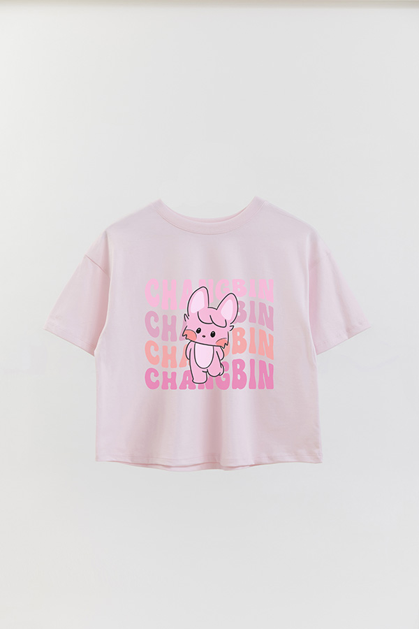 REMERA CROP ESTAMPADA SKZ RT CHANGBIN
