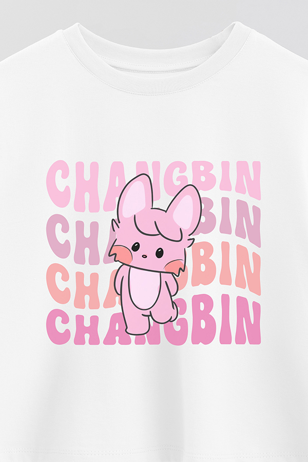 REMERA CROP ESTAMPADA SKZ RT CHANGBIN