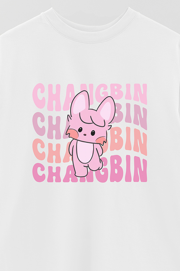 REMERA OVER ESTAMPADA SKZ RT CHANGBIN
