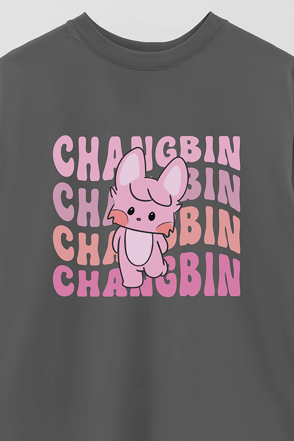 REMERA OVER ESTAMPADA SKZ RT CHANGBIN