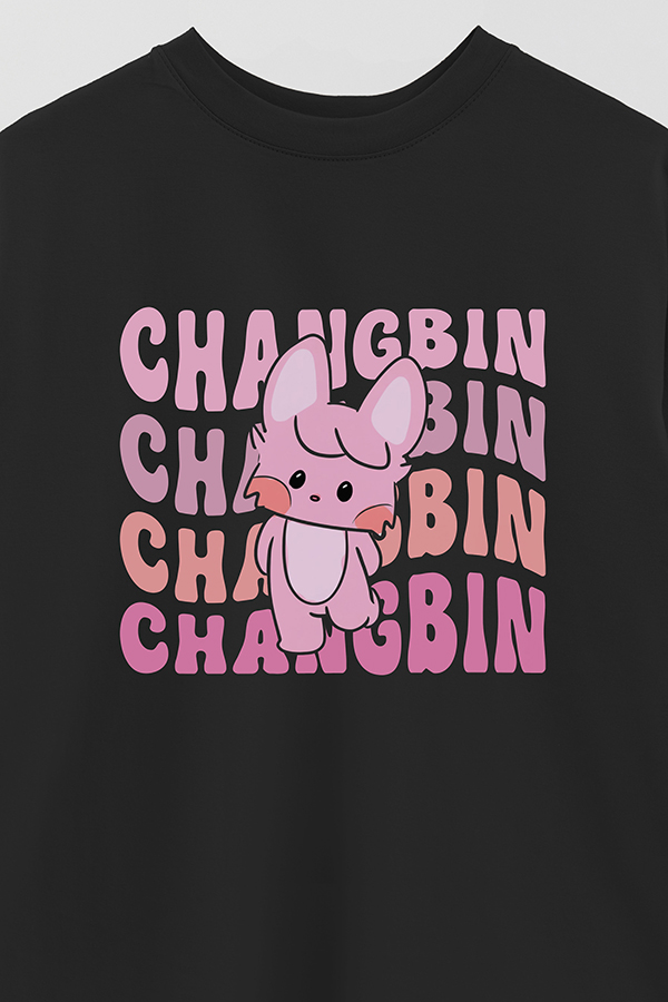 REMERA OVER ESTAMPADA SKZ RT CHANGBIN