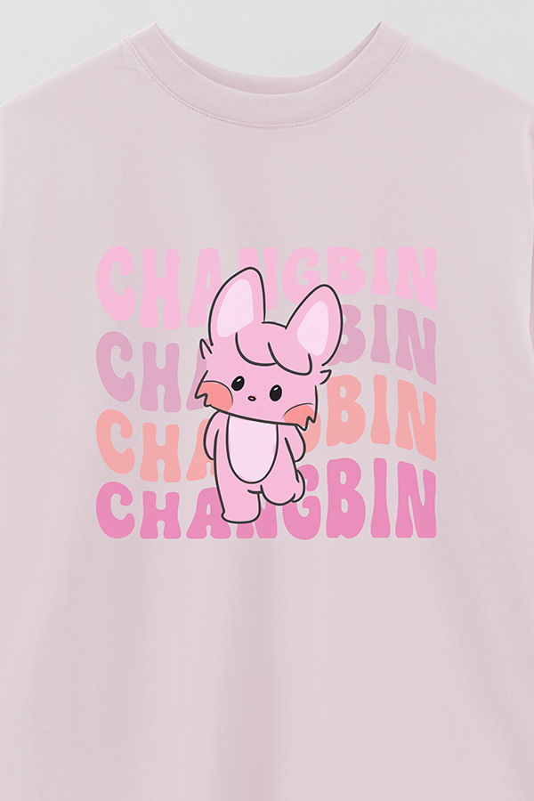 REMERA OVER ESTAMPADA SKZ RT CHANGBIN