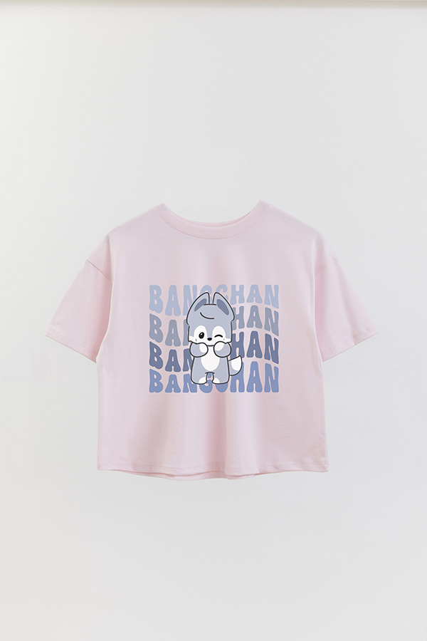 REMERA CROP ESTAMPADA SKZ RT BANGCHAN