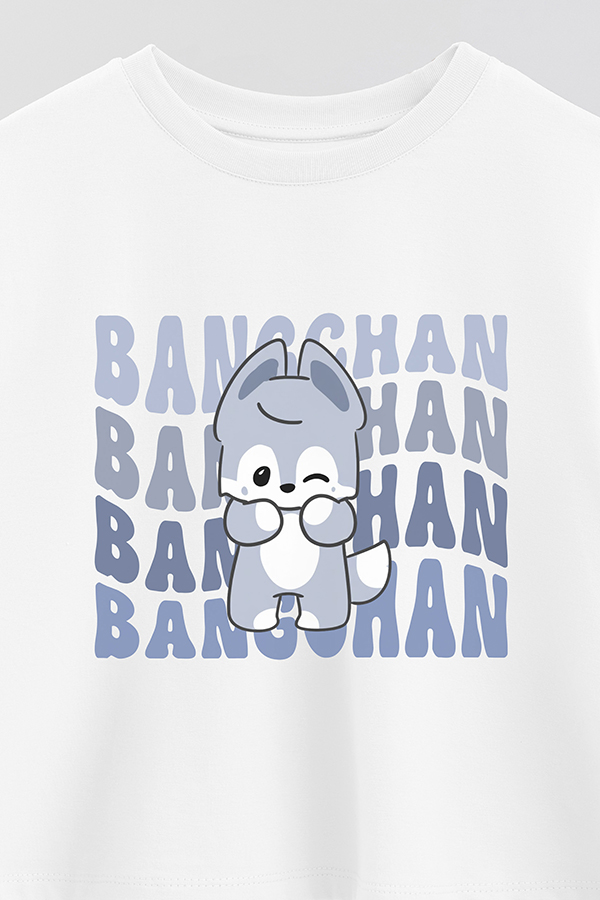 REMERA CROP ESTAMPADA SKZ RT BANGCHAN