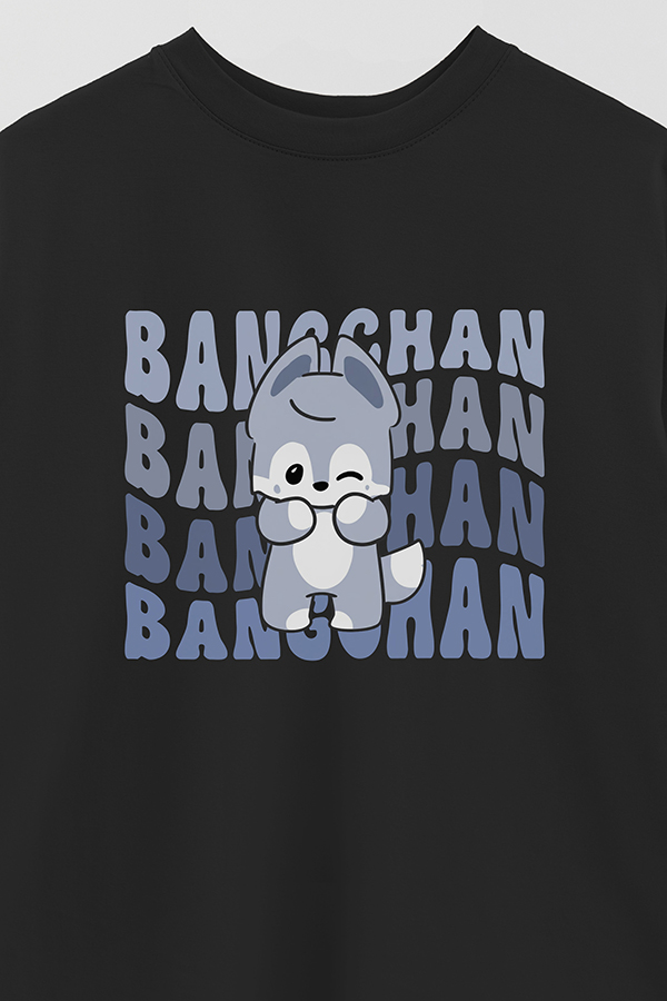 REMERA OVER ESTAMPADA SKZ RT BANGCHAN