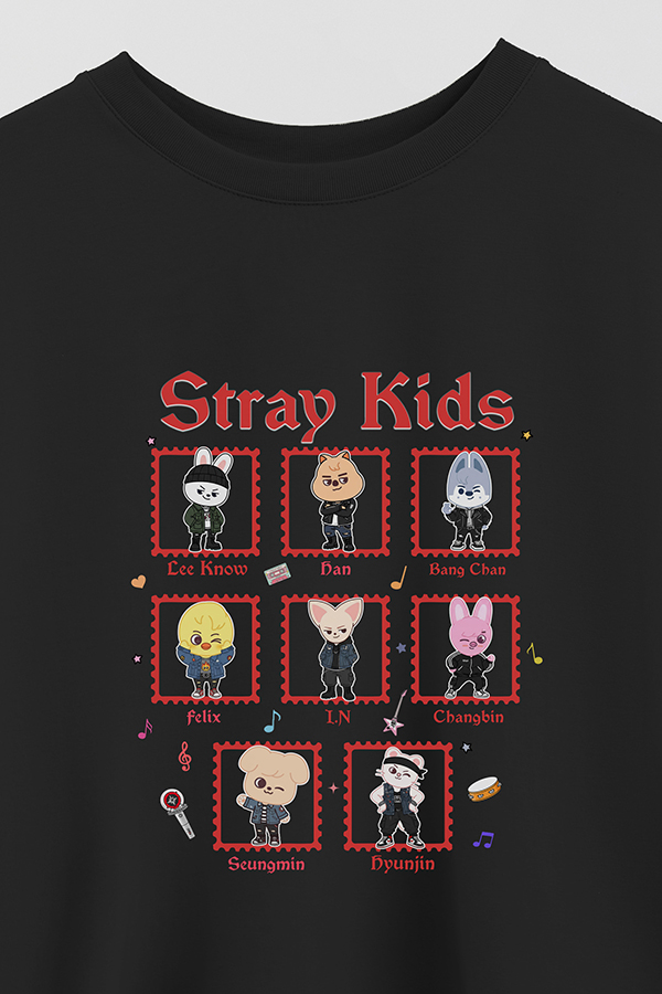 REMERA CROP ESTAMPADA STRAY KIDS 9