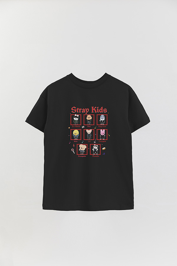 REMERA OVER ESTAMPADA STRAY KIDS 9