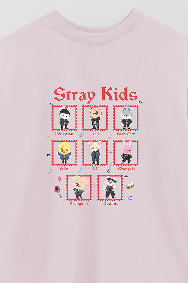 REMERA OVER ESTAMPADA STRAY KIDS 9