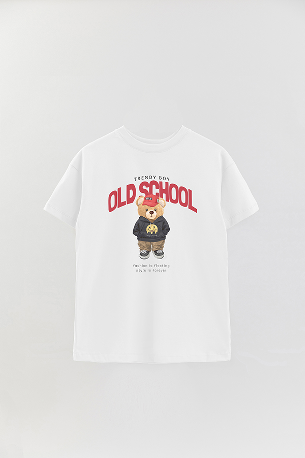 REMERA OVER ESTAMPADA UNISEX TEDDY OLD SCHOOL