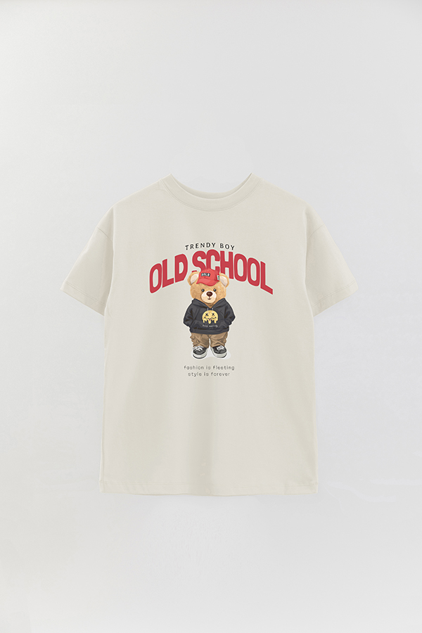 REMERA OVER ESTAMPADA UNISEX TEDDY OLD SCHOOL