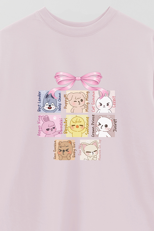 REMERA OVER ESTAMPADA STRAY KIDS 6