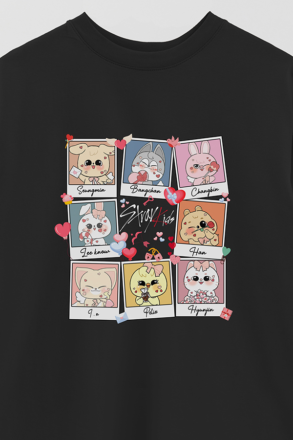REMERA OVER ESTAMPADA STRAY KIDS 5
