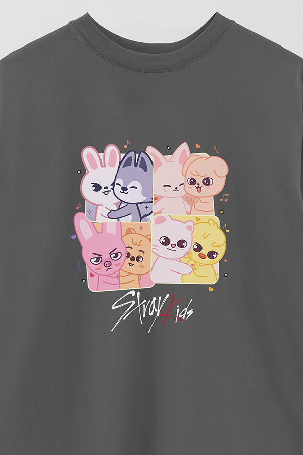 REMERA OVER ESTAMPADA STRAY KIDS 3