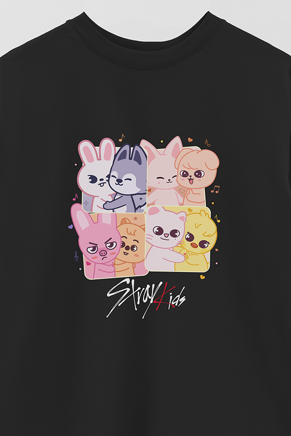 REMERA OVER ESTAMPADA STRAY KIDS 3