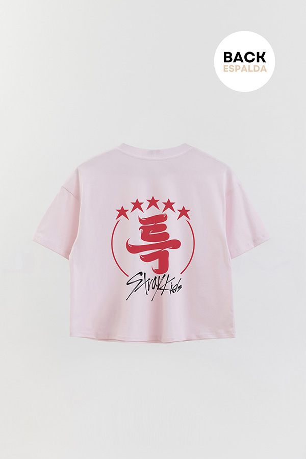 REMERA CROP ESTAMPADA STRAY KIDS FB TK