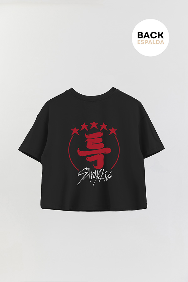 REMERA CROP ESTAMPADA STRAY KIDS FB TK