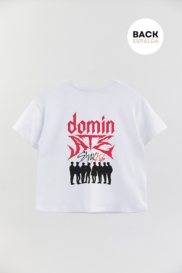 REMERA KID OVERSIZE STRAY KIDS FB DOMIN ATE