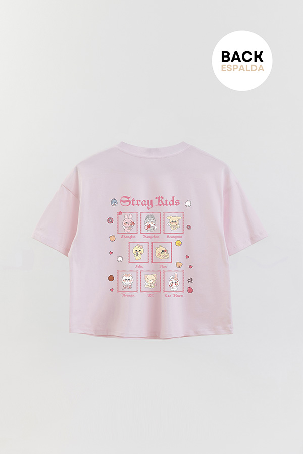 REMERA CROP ESTAMPADA STRAY KIDS FB CT