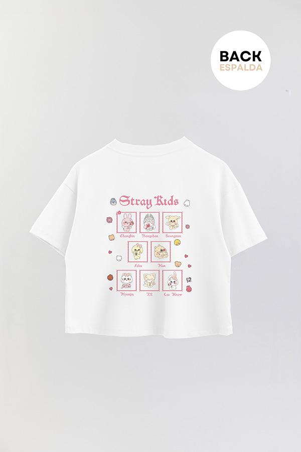 REMERA CROP ESTAMPADA STRAY KIDS FB CT