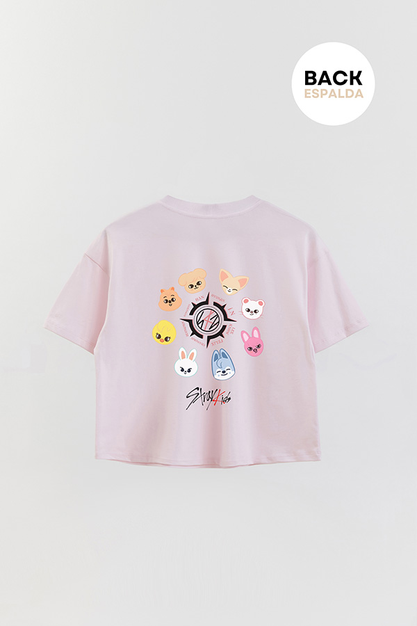 REMERA CROP ESTAMPADA STRAY KIDS FB CT2