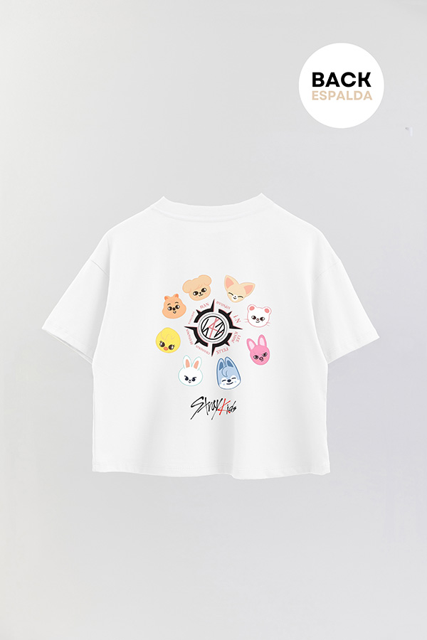 REMERA CROP ESTAMPADA STRAY KIDS FB CT2