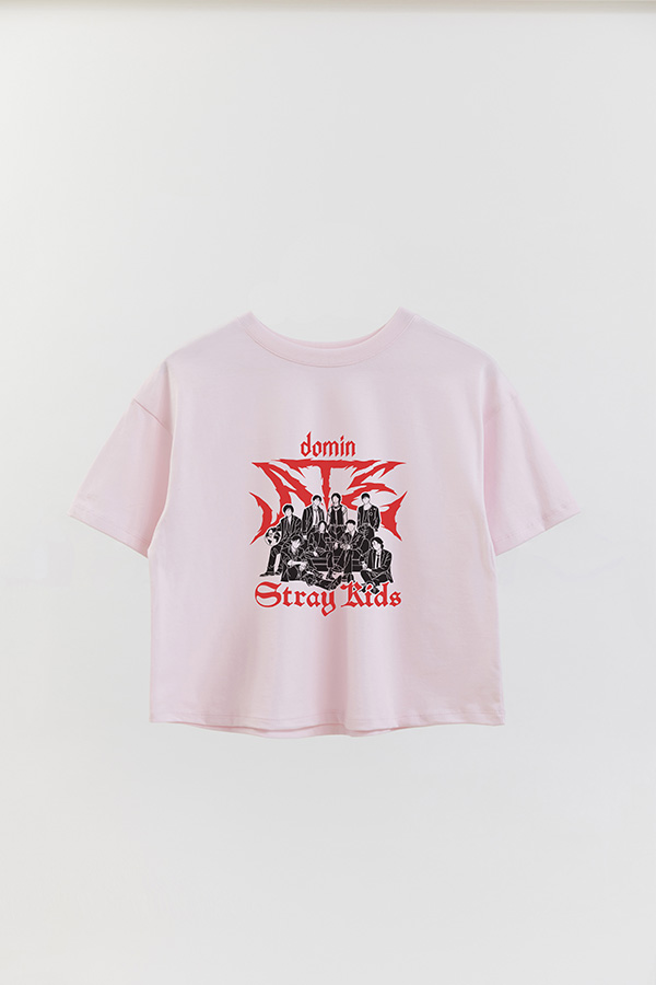 REMERA CROP ESTAMPADA STRAY KIDS DR4