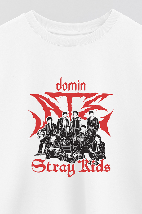REMERA CROP ESTAMPADA STRAY KIDS DR4