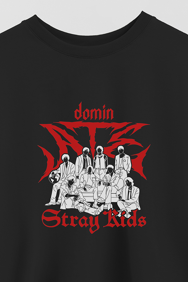 REMERA CROP ESTAMPADA STRAY KIDS DR4