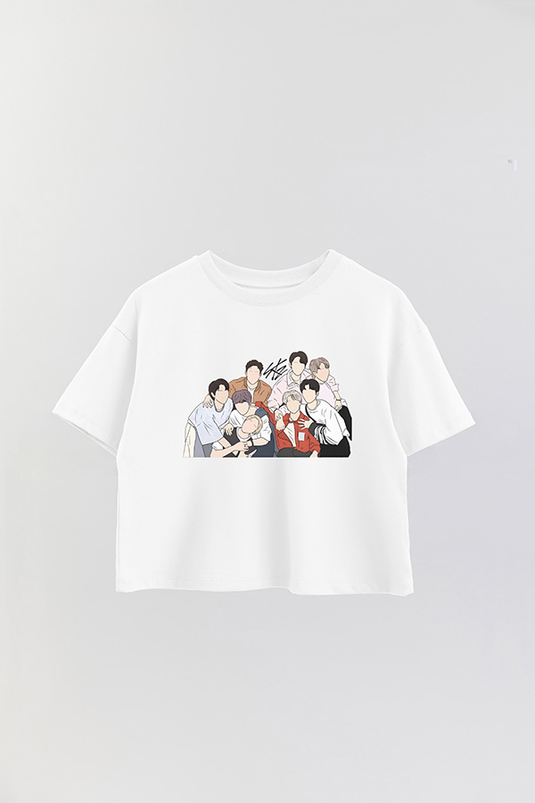 REMERA CROP ESTAMPADA STRAY KIDS DR2