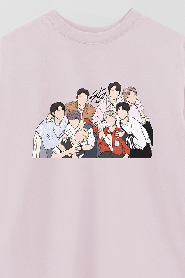 REMERA OVER ESTAMPADA STRAY KIDS DR2