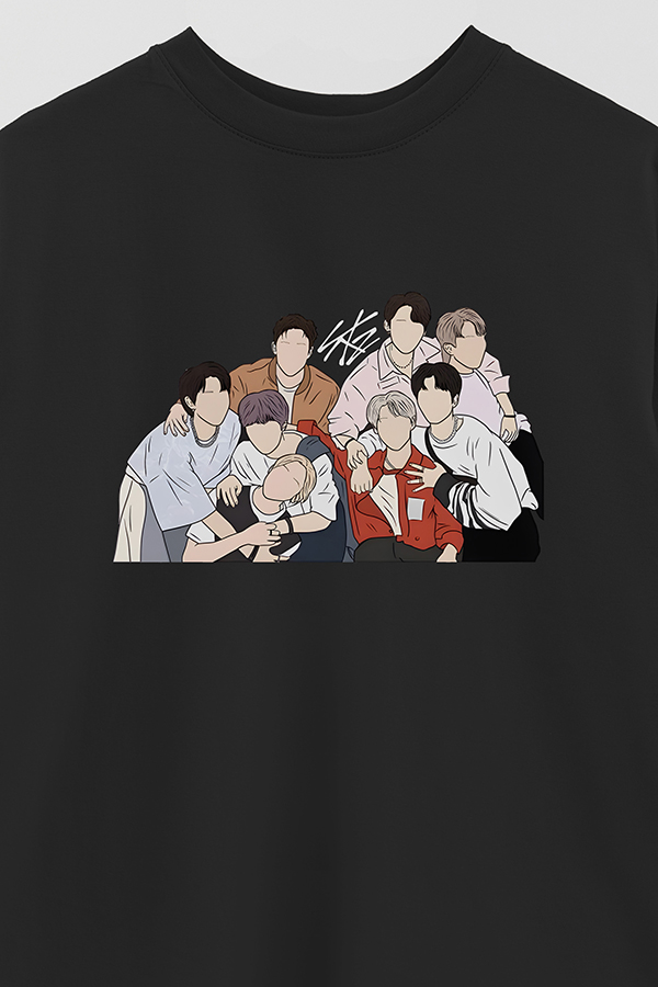 REMERA OVER ESTAMPADA STRAY KIDS DR2