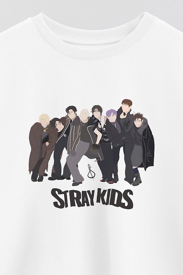 REMERA CROP ESTAMPADA STRAY KIDS DR1
