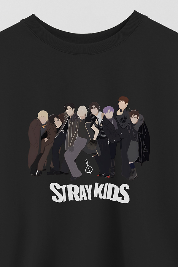 REMERA CROP ESTAMPADA STRAY KIDS DR1