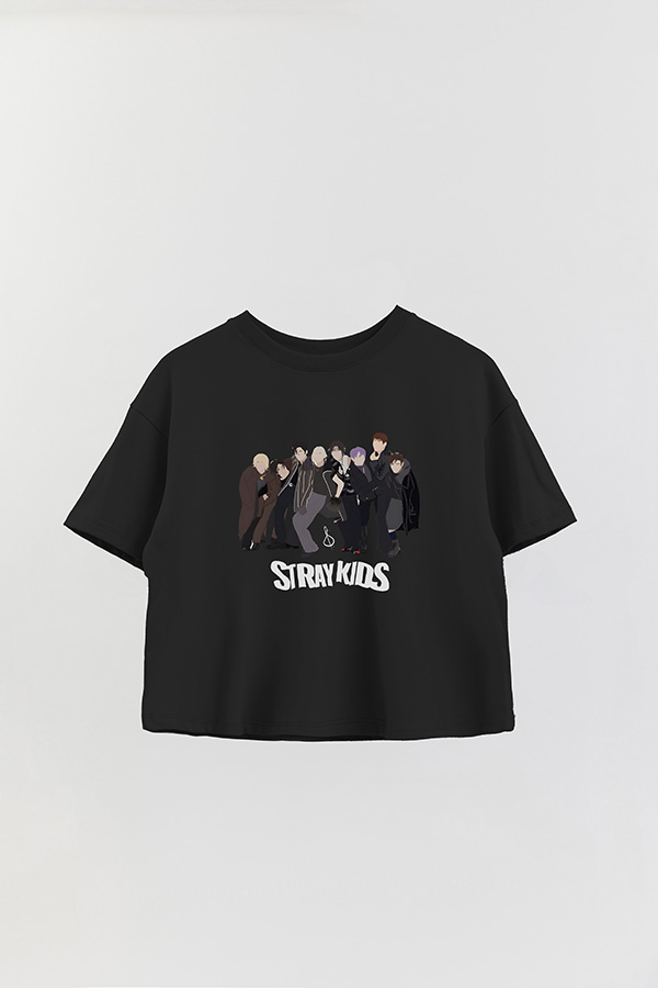 REMERA CROP ESTAMPADA STRAY KIDS DR1